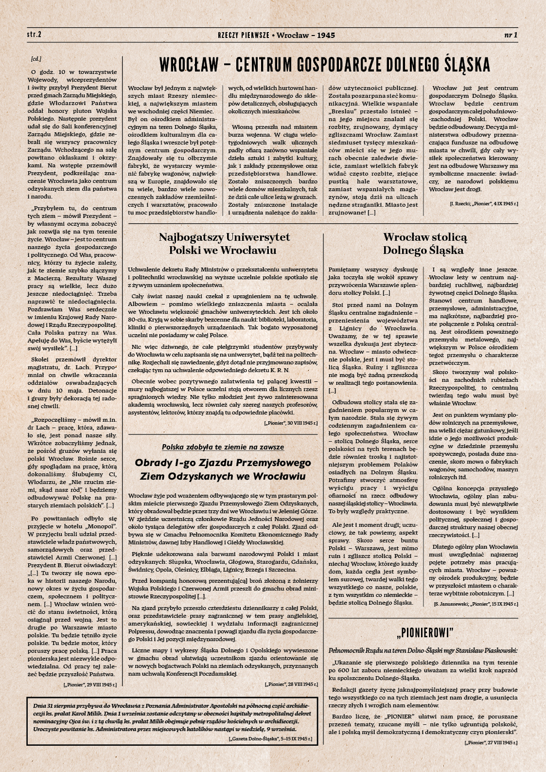 gazeta - strona druga
