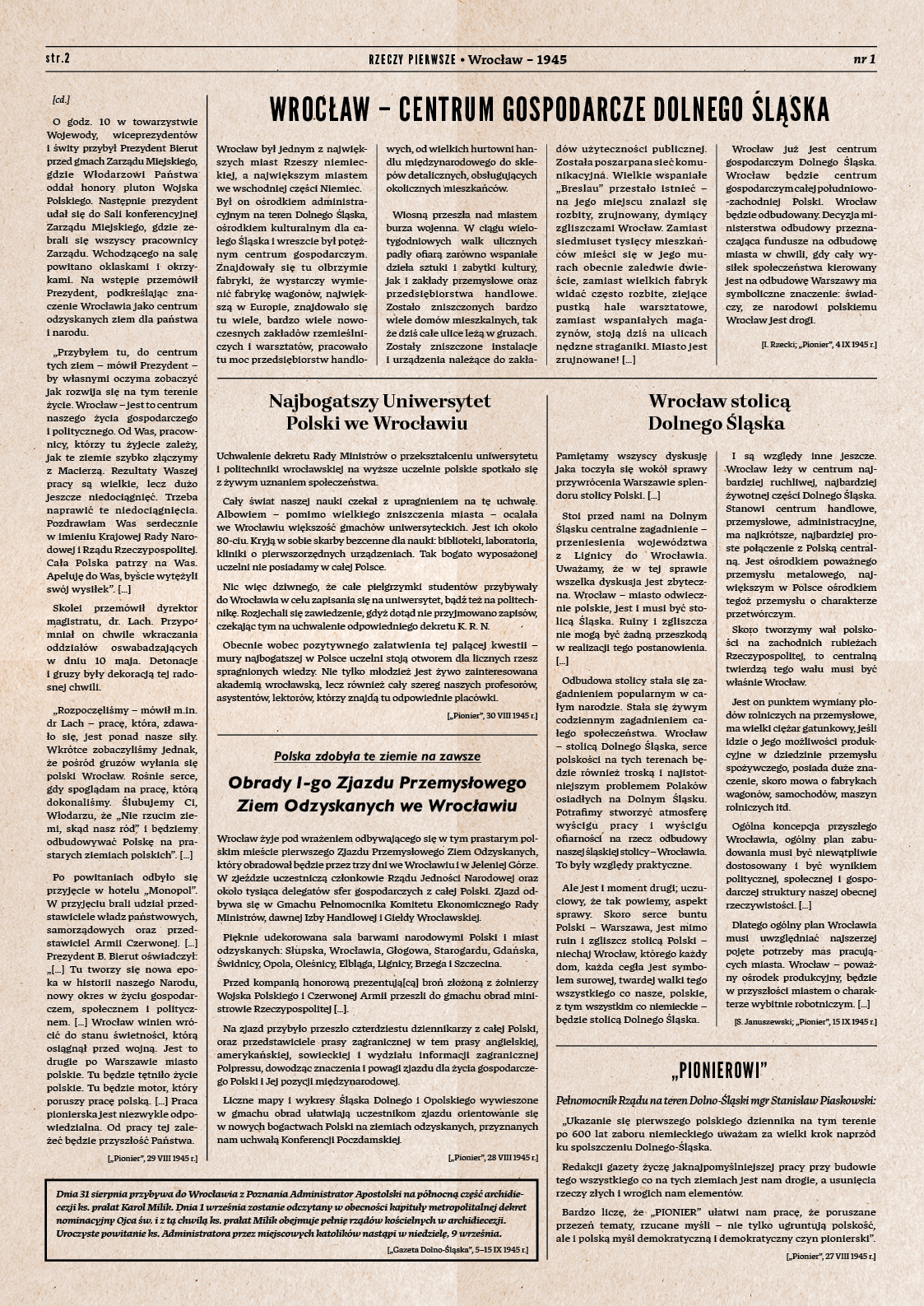 gazeta - strona druga