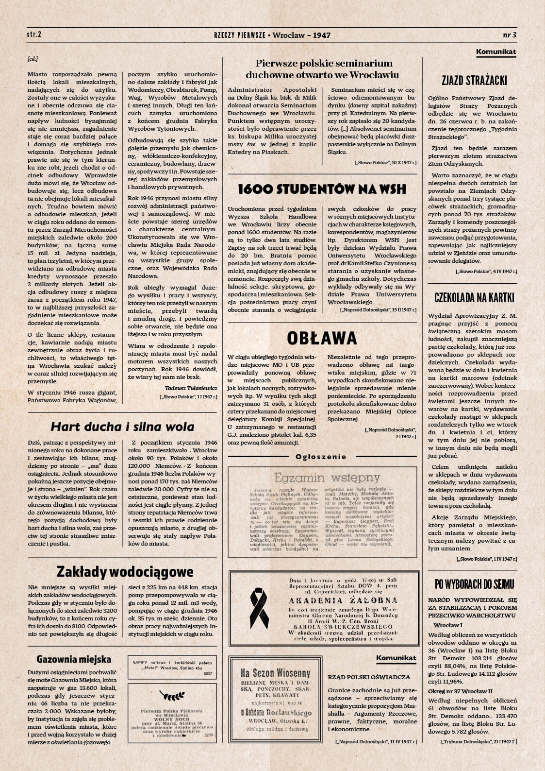 gazeta - strona druga