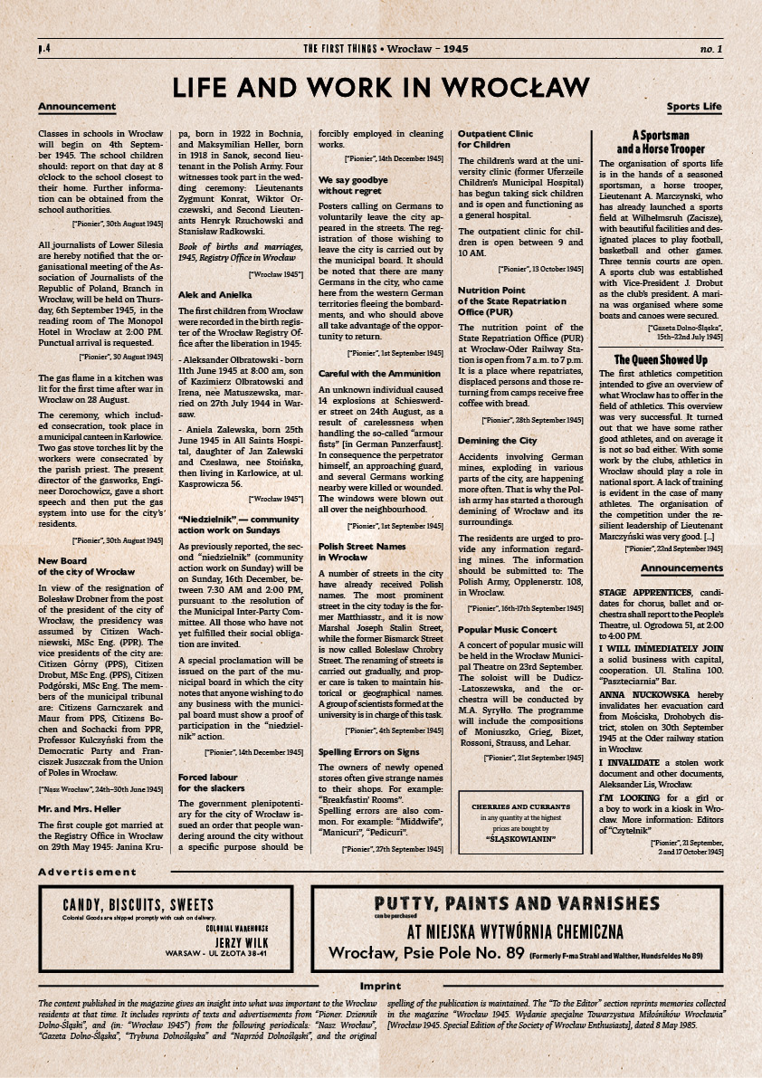 gazeta - strona czwarta