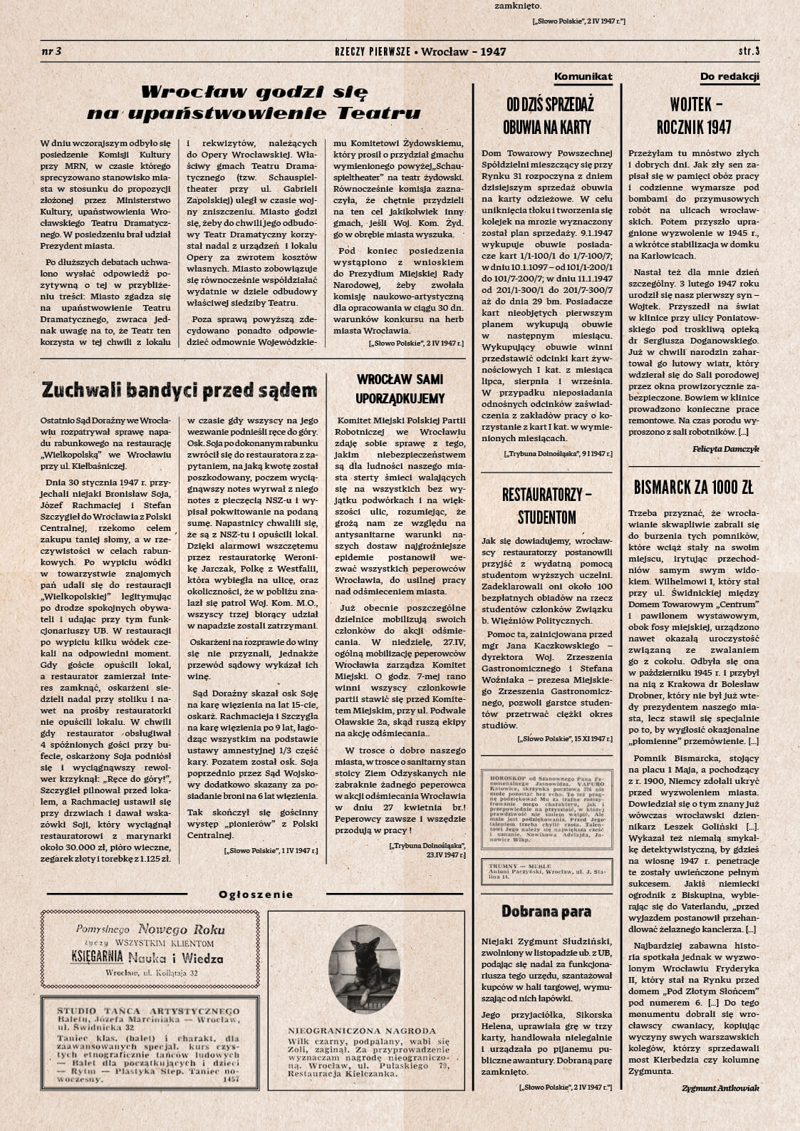 gazeta - strona trzecia